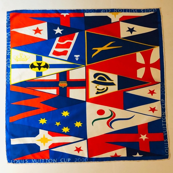 Louis Vuitton Accessories - Louis Vuitton Cup 2000 Silk Bandanna Scarf 22”